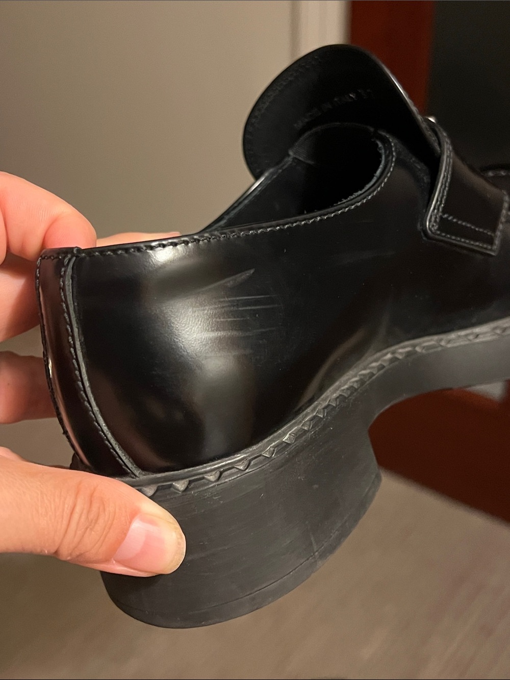 Prada Black Patent Leather Platform Loafers - Picture 7 of 8